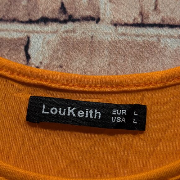LouKeith Orange Tank Top Sleeveless Top Size Large - Picture 5 of 8